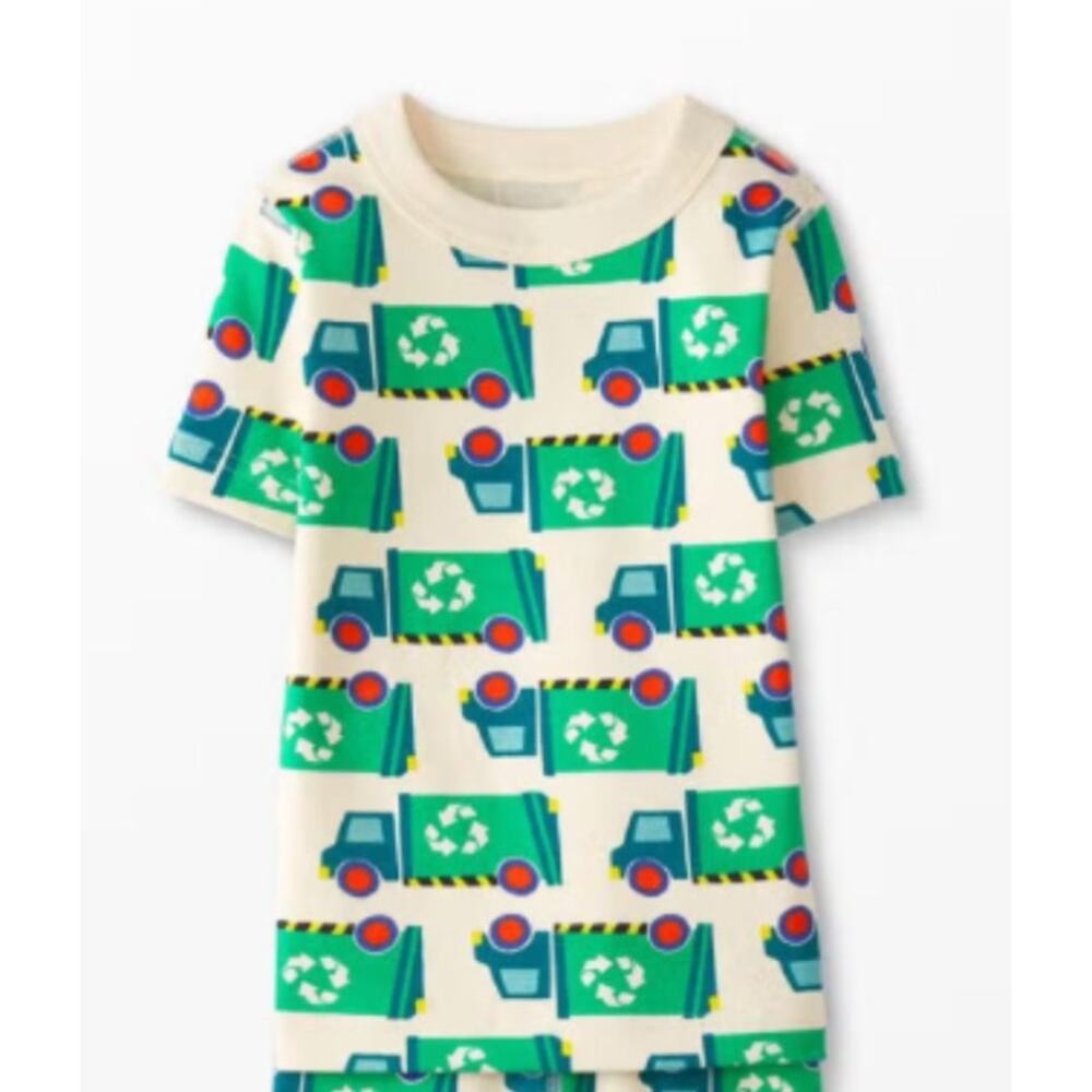 Hanna Andersson Earth Day Recycle Truck Organic Cotton Pajama Tshirt Top Age 6-7